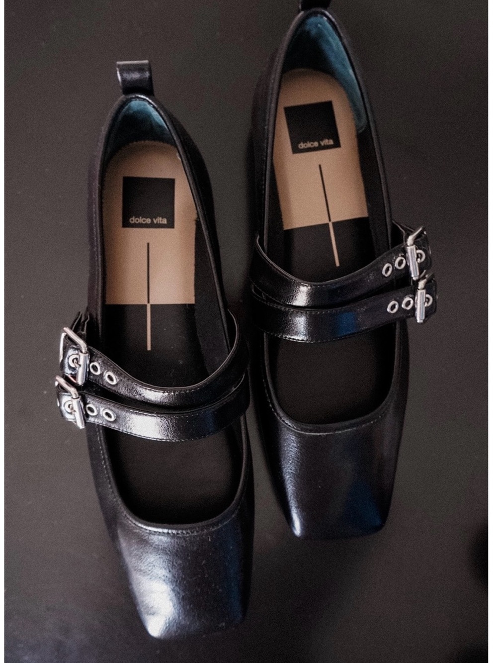 DOLCE VITA arora ballet flat in black- Size 7